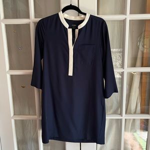 j crew long sleeved shift dress